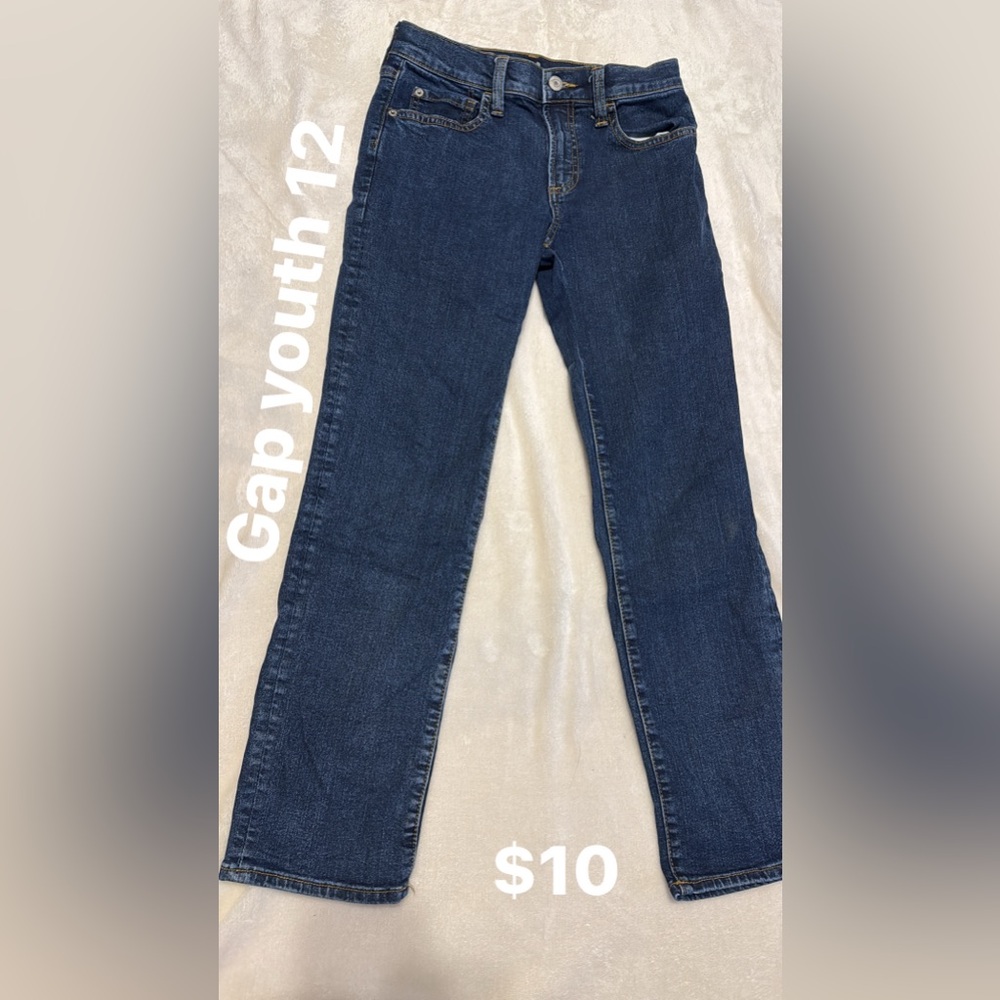 GAP 2 pair youth  Straight Leg Jeans Classic Denim